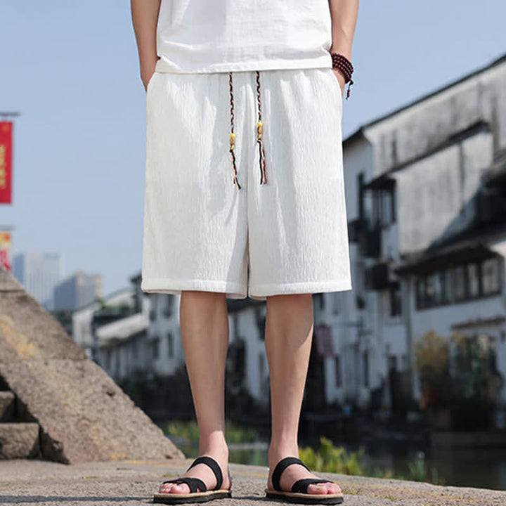 Bermudas informales de verano para hombre con cordón ajustable y bolsillos, con estampado de Buddha Stones . - image 2