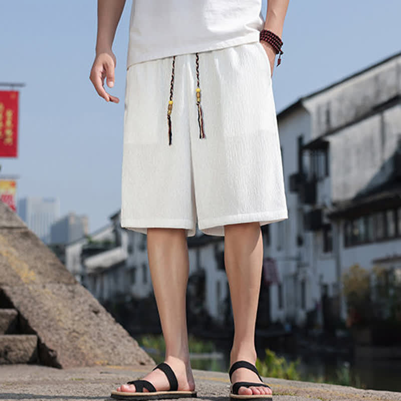 Bermudas informales de verano para hombre con cordón ajustable y bolsillos, con estampado de Buddha Stones . - image 6