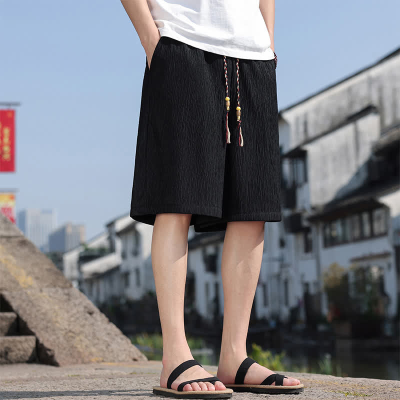 Bermudas informales de verano para hombre con cordón ajustable y bolsillos, con estampado de Buddha Stones . - image 11