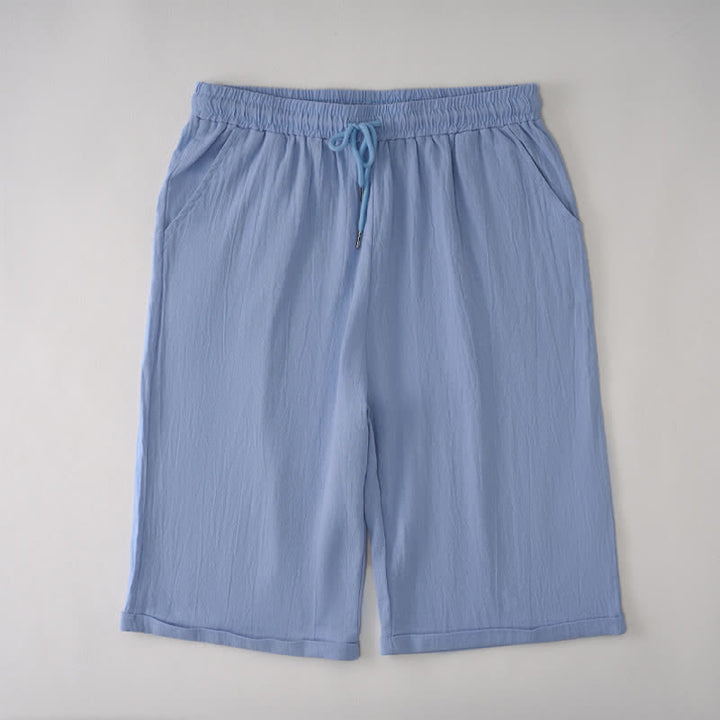 Buddha Stones Bermudas casuales de verano con cordón ajustable, color liso, para mujer, pierna recta, con bolsillos. - Azul cielo claro - US14, UK/AU18, EU46 (3XL) - image 11