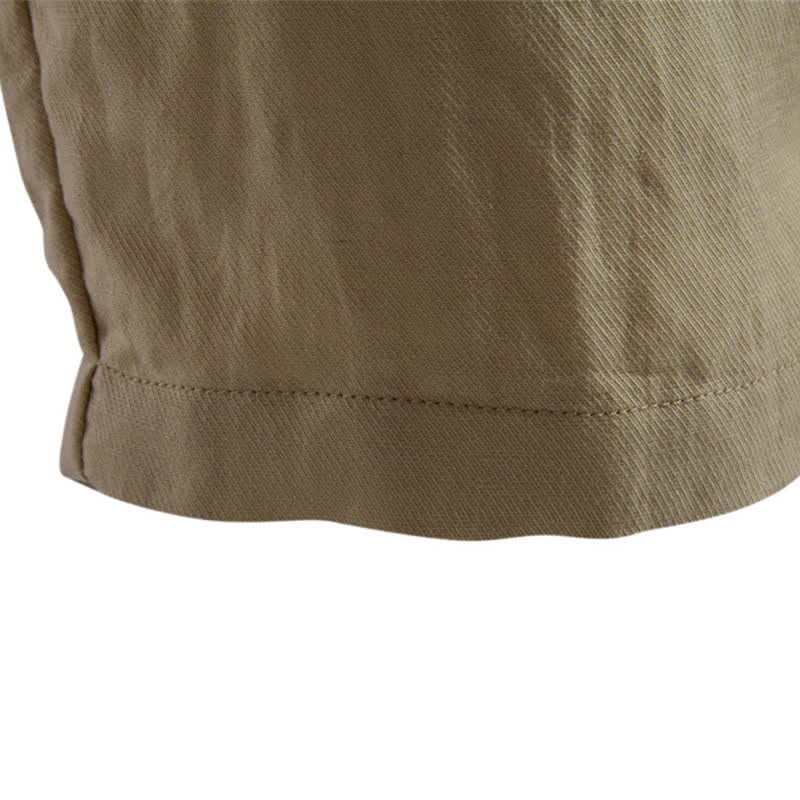 Buddha Stones Pantalones cortos bermudas clásicos de verano con cremallera y botones, color liso, para hombre, pierna recta y bolsillos. - image 11