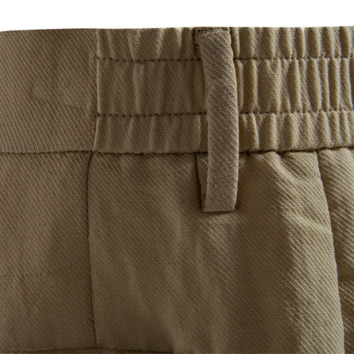 Buddha Stones Pantalones cortos bermudas clásicos de verano con cremallera y botones, color liso, para hombre, pierna recta y bolsillos. - image 8