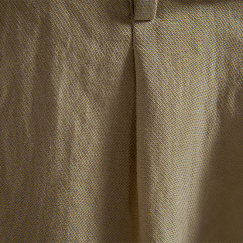 Buddha Stones Pantalones cortos bermudas clásicos de verano con cremallera y botones, color liso, para hombre, pierna recta y bolsillos. - image 6