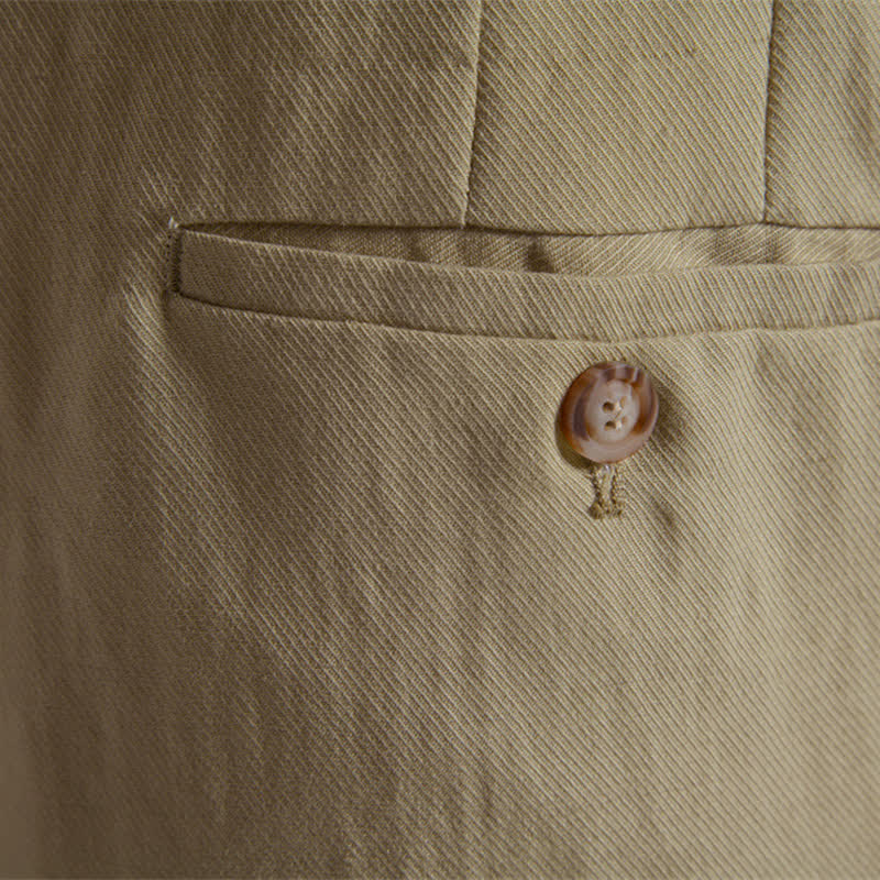 Buddha Stones Pantalones cortos bermudas clásicos de verano con cremallera y botones, color liso, para hombre, pierna recta y bolsillos. - image 9