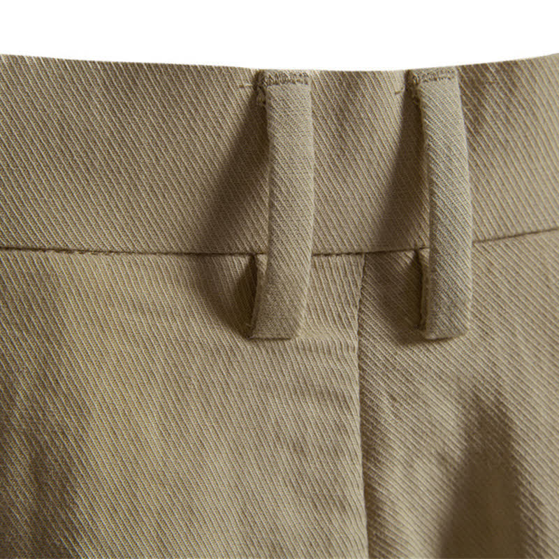 Buddha Stones Pantalones cortos bermudas clásicos de verano con cremallera y botones, color liso, para hombre, pierna recta y bolsillos. - image 10