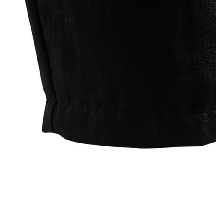 Buddha Stones Pantalones cortos bermudas clásicos de verano con cremallera y botones, color liso, para hombre, pierna recta y bolsillos. - image 20