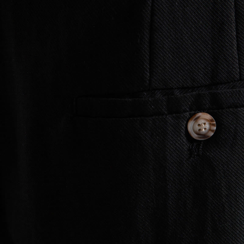 Buddha Stones Pantalones cortos bermudas clásicos de verano con cremallera y botones, color liso, para hombre, pierna recta y bolsillos. - image 15