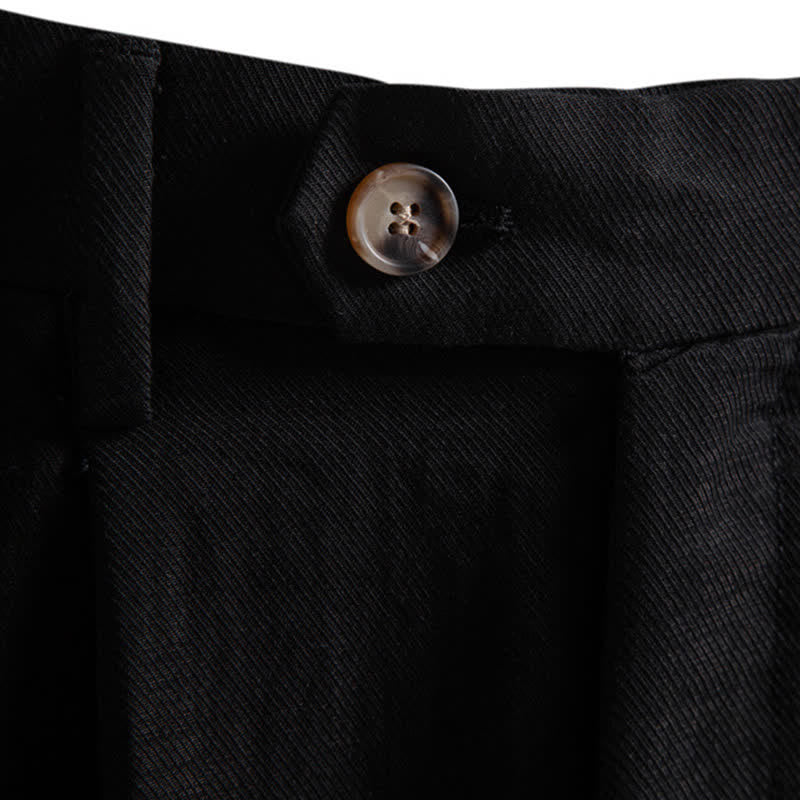 Buddha Stones Pantalones cortos bermudas clásicos de verano con cremallera y botones, color liso, para hombre, pierna recta y bolsillos. - image 14