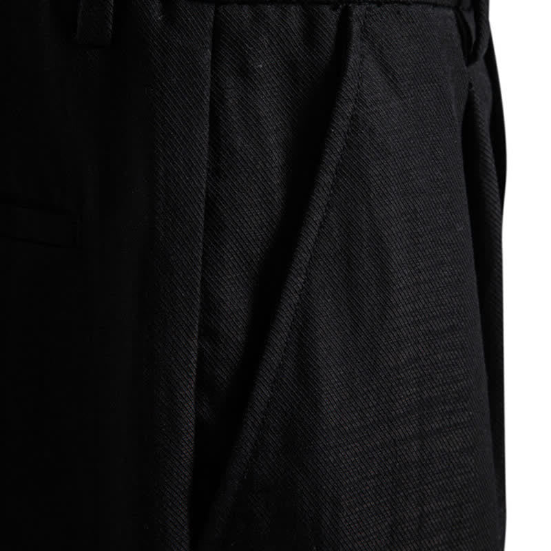 Buddha Stones Pantalones cortos bermudas clásicos de verano con cremallera y botones, color liso, para hombre, pierna recta y bolsillos. - image 17