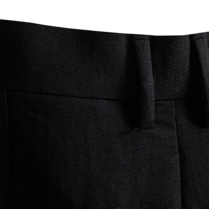Buddha Stones Pantalones cortos bermudas clásicos de verano con cremallera y botones, color liso, para hombre, pierna recta y bolsillos. - image 19