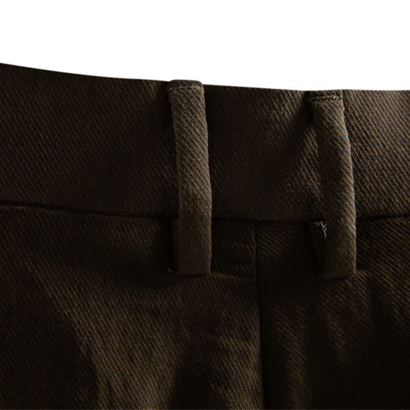 Buddha Stones Pantalones cortos bermudas clásicos de verano con cremallera y botones, color liso, para hombre, pierna recta y bolsillos. - image 30