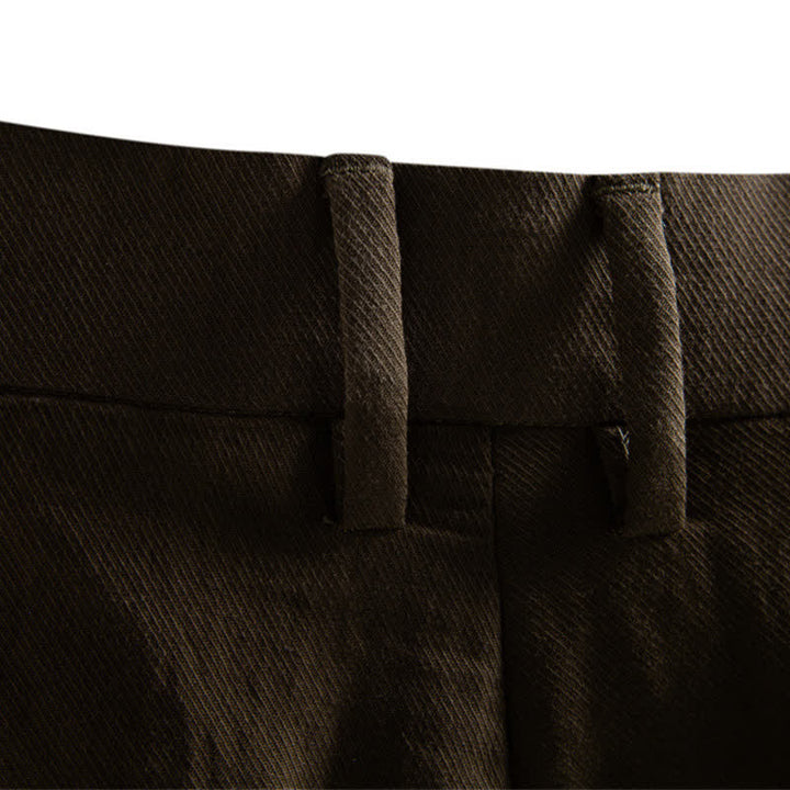 Buddha Stones Pantalones cortos bermudas clásicos de verano con cremallera y botones, color liso, para hombre, pierna recta y bolsillos. - image 30