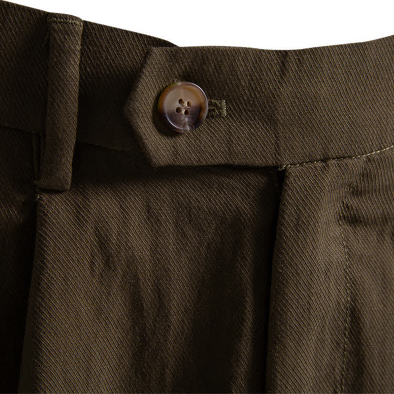 Buddha Stones Pantalones cortos bermudas clásicos de verano con cremallera y botones, color liso, para hombre, pierna recta y bolsillos. - image 23