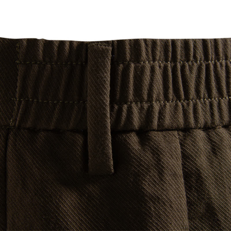 Buddha Stones Pantalones cortos bermudas clásicos de verano con cremallera y botones, color liso, para hombre, pierna recta y bolsillos. - image 31