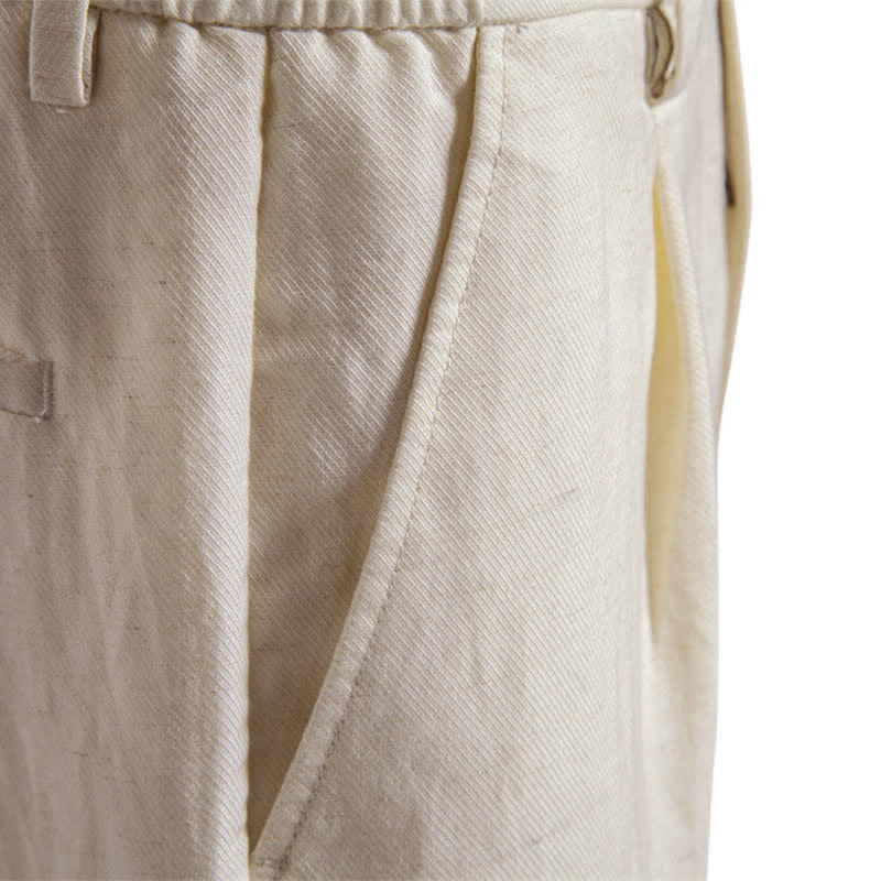 Buddha Stones Pantalones cortos bermudas clásicos de verano con cremallera y botones, color liso, para hombre, pierna recta y bolsillos. - image 34