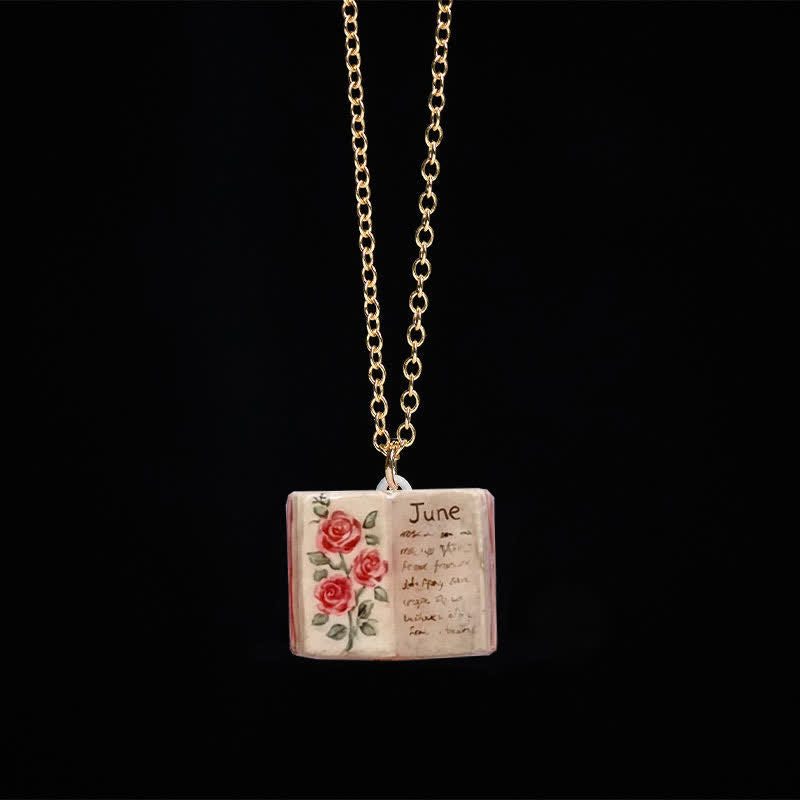 Buddha Stones Collar con colgante de cobre con diseño de flor de nacimiento y equilibrio - Rosa - image 0