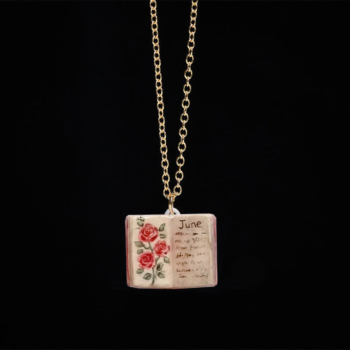 Buddha Stones Collar con colgante de cobre con diseño de flor de nacimiento y equilibrio - Rosa - image 0