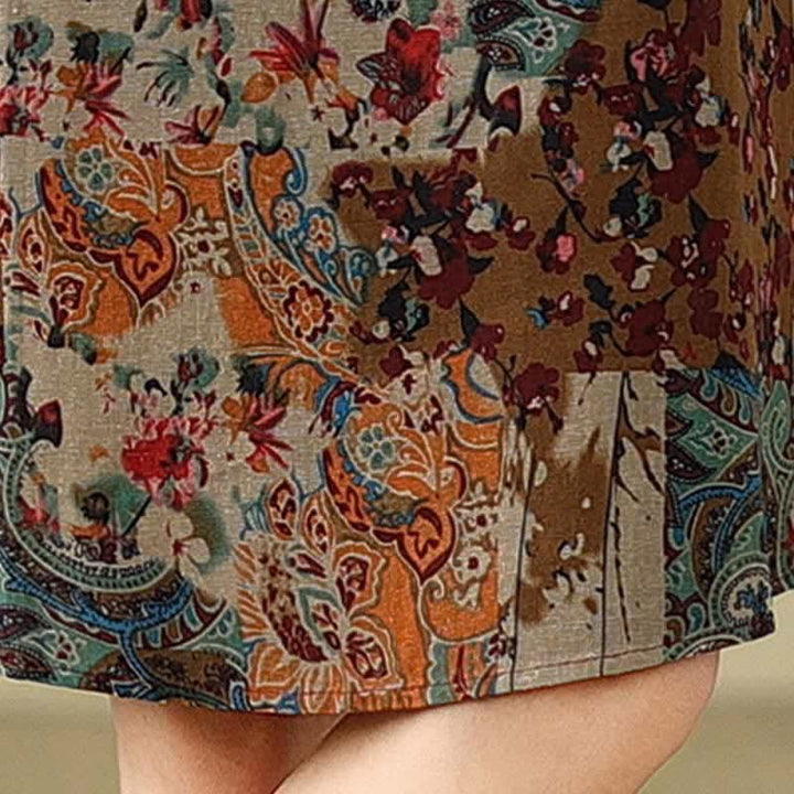 Buddha Stones Vestido de verano sin mangas para mujer con estampado floral paisley y bolsillos. - image 11