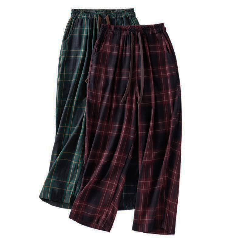 Buddha Stones Pantalones harem cortos para mujer, estilo casual de primavera, con cordón ajustable, estampado a cuadros, cintura elástica y bolsillos. - image 22