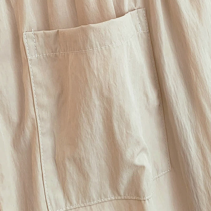Buddha Stones Pantalones de mujer de pierna ancha, cortos, con cordón ajustable y bolsillos, estilo casual de primavera/verano. - image 8