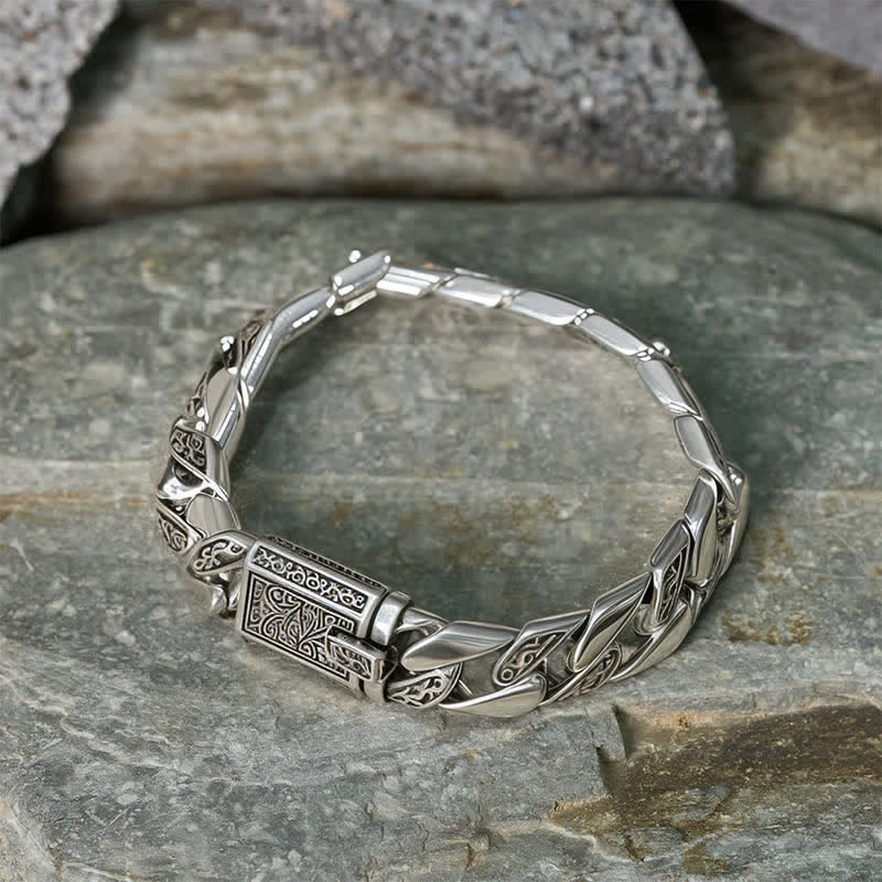Buddha Stones Pulsera cubana trenzada con diseño floral de la dinastía y cadena de cobre Tang - image 2