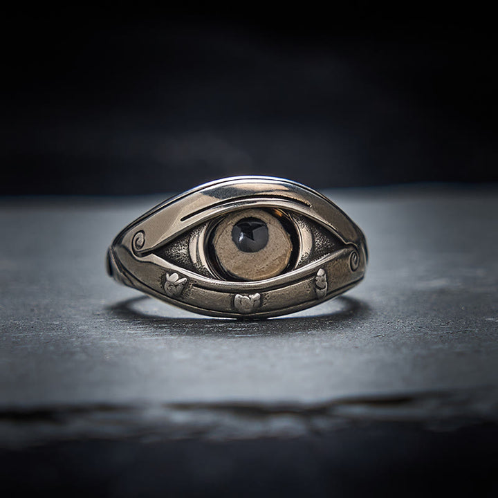 Buddha Stones Anillo ajustable de protección contra el mal de ojo con cuentas Dzi de cobre - image 1