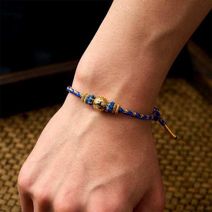 Buddha Stones Pulsera de la paz Om Mani Padme Hum tejida a mano con hilo - image 5