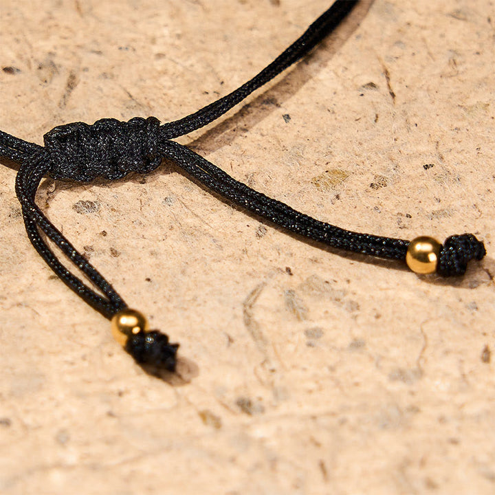 Buddha Stones Pulsera de conexión de hilo trenzado rojo y negro con números de ángel - image 19