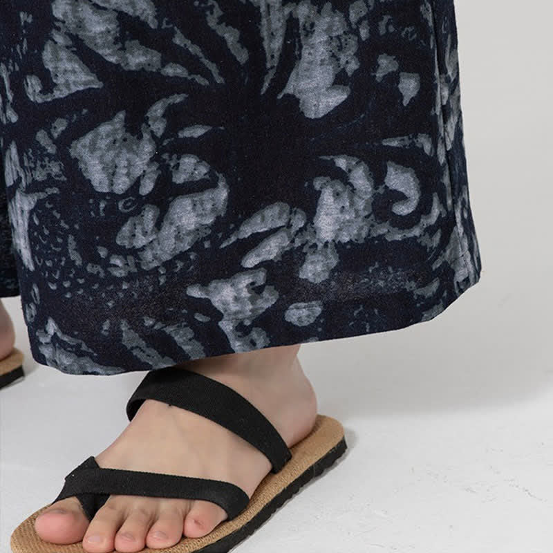 Buddha Stones Pantalones cortos de verano estilo boho casual con cordón ajustable y estampado abstracto para hombre, de pierna recta y con bolsillo. - image 16