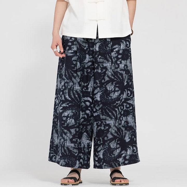 Buddha Stones Pantalones cortos de verano estilo boho casual con cordón ajustable y estampado abstracto para hombre, de pierna recta y con bolsillo. - image 8