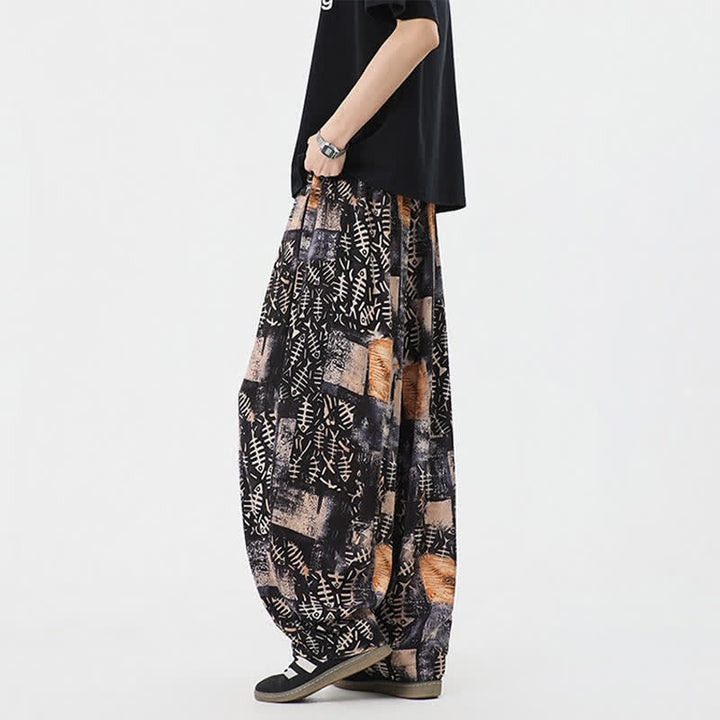 Buddha Stones Pantalones largos de manga larga estilo boho casual con cordón ajustable y diseño abstracto para hombre, ideales para primavera y verano. - image 9