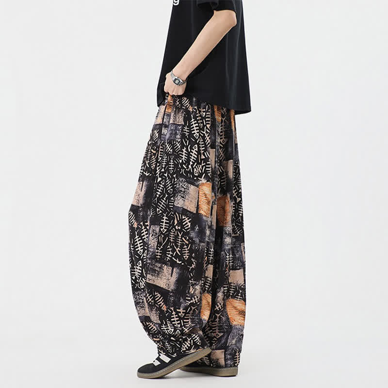 Buddha Stones Pantalones largos de manga larga estilo boho casual con cordón ajustable y diseño abstracto para hombre, ideales para primavera y verano. - image 9