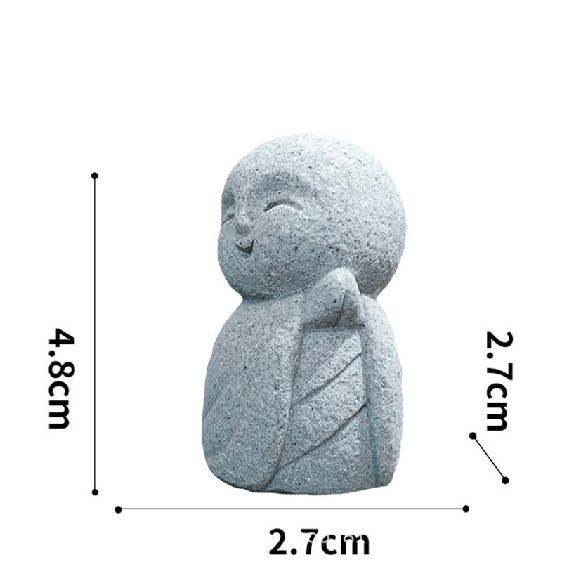 Buddha Stones Estatua de resina con pequeña oración del Buda Ksitigarbha, símbolo de compasión y meditación. - Oración 4,8*2,7*2,7 cm - image 19