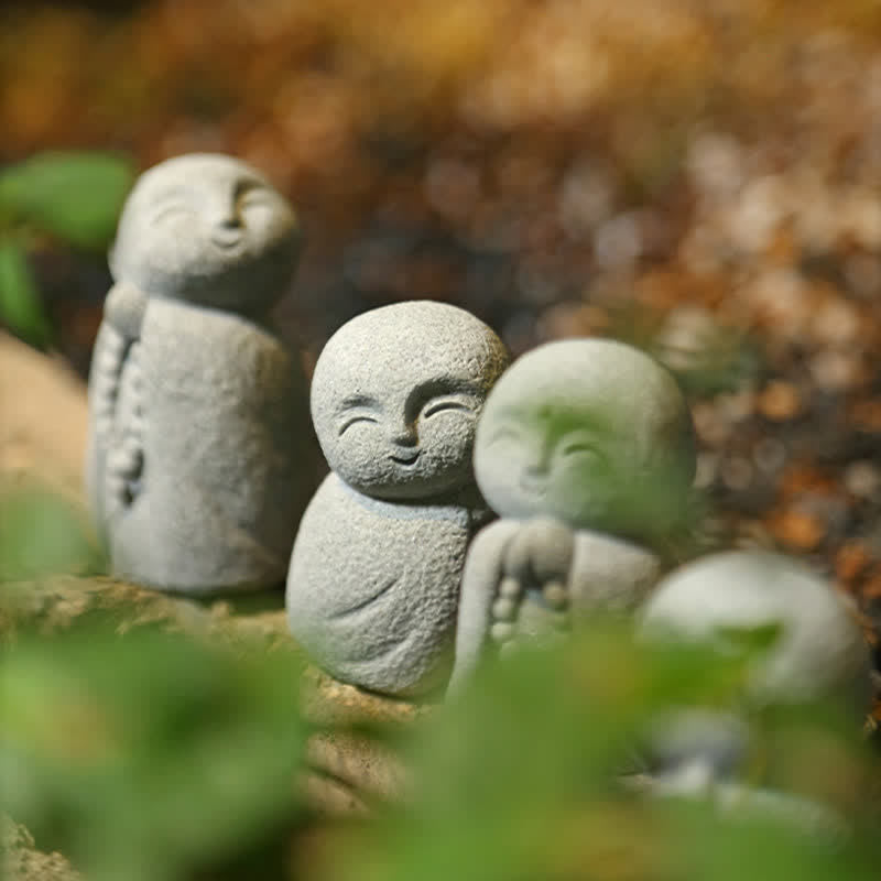 Buddha Stones Estatua de resina con pequeña oración del Buda Ksitigarbha, símbolo de compasión y meditación. - image 21