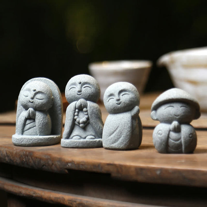 Buddha Stones Estatua de resina con pequeña oración del Buda Ksitigarbha, símbolo de compasión y meditación. - image 22