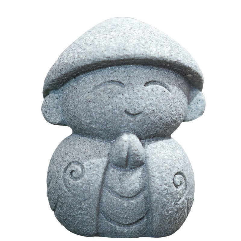 Buddha Stones Estatua de resina con pequeña oración del Buda Ksitigarbha, símbolo de compasión y meditación. - image 8