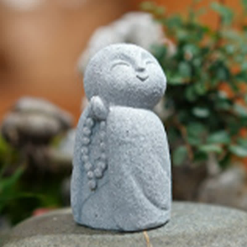 Buddha Stones Estatua de resina con pequeña oración del Buda Ksitigarbha, símbolo de compasión y meditación. - image 16