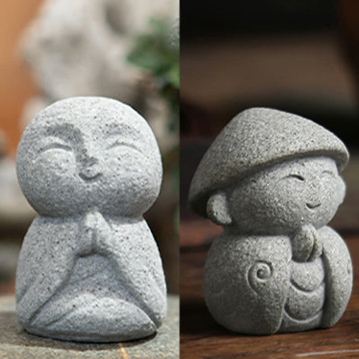Buddha Stones Estatua de resina con pequeña oración del Buda Ksitigarbha, símbolo de compasión y meditación. - image 20