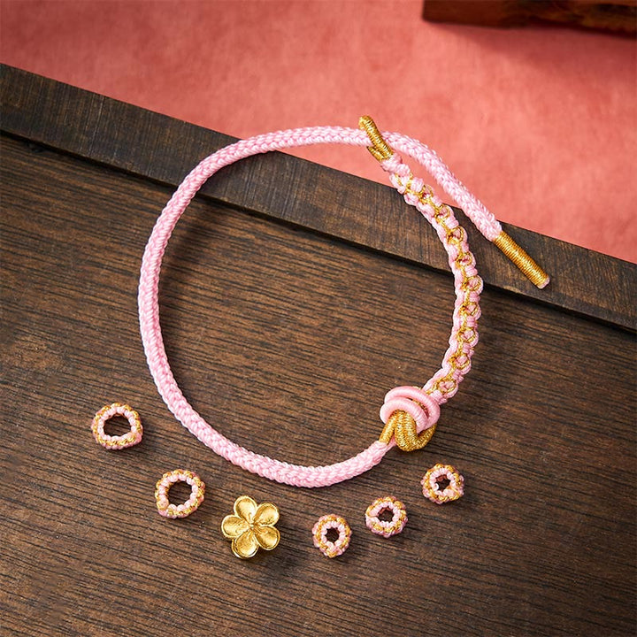 Buddha Stones Pulsera ajustable con nudo de cuerda trenzada - image 24