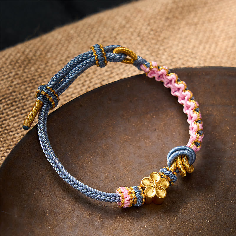 Buddha Stones Pulsera ajustable con nudo de cuerda trenzada - image 34