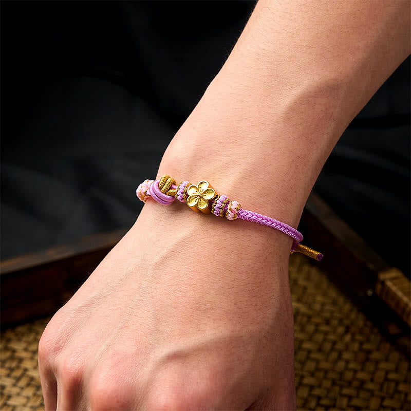Buddha Stones Pulsera ajustable con nudo de cuerda trenzada - image 31