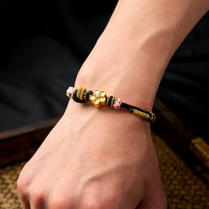 Buddha Stones Pulsera ajustable con nudo de cuerda trenzada - image 11