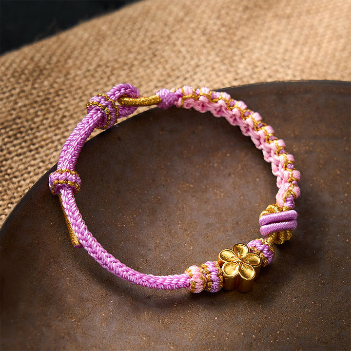 Buddha Stones Pulsera ajustable con nudo de cuerda trenzada - image 28
