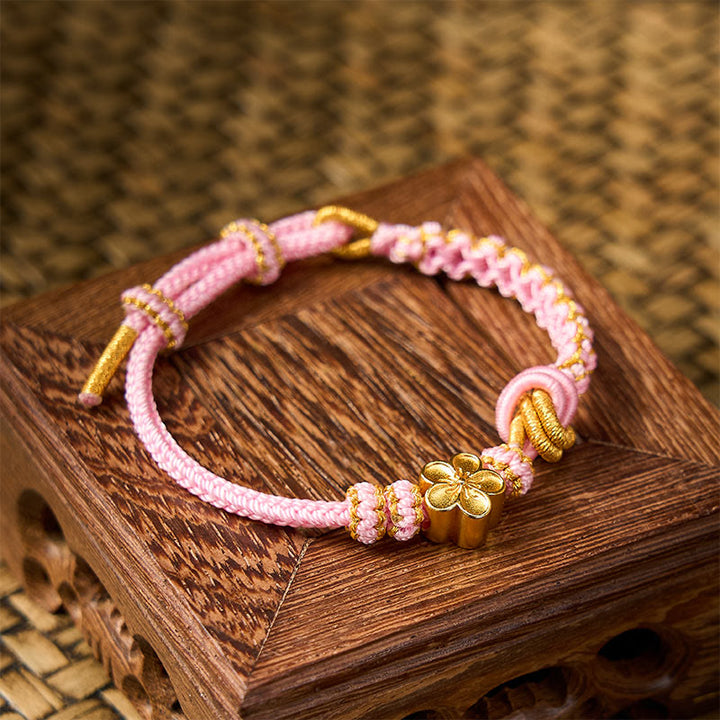 Buddha Stones Pulsera ajustable con nudo de cuerda trenzada - image 23