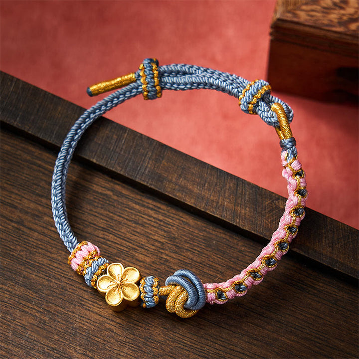 Buddha Stones Pulsera ajustable con nudo de cuerda trenzada - image 33