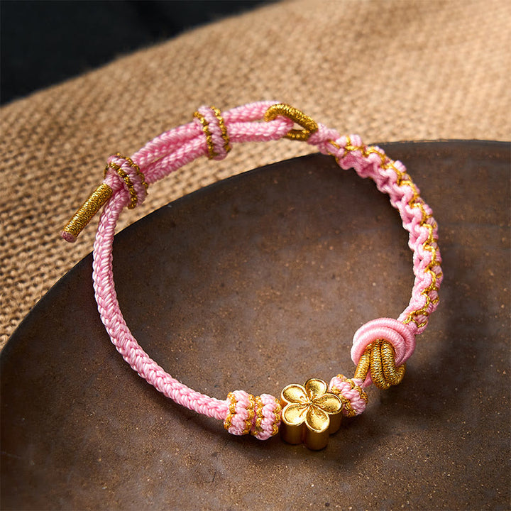 Buddha Stones Pulsera ajustable con nudo de cuerda trenzada - image 22