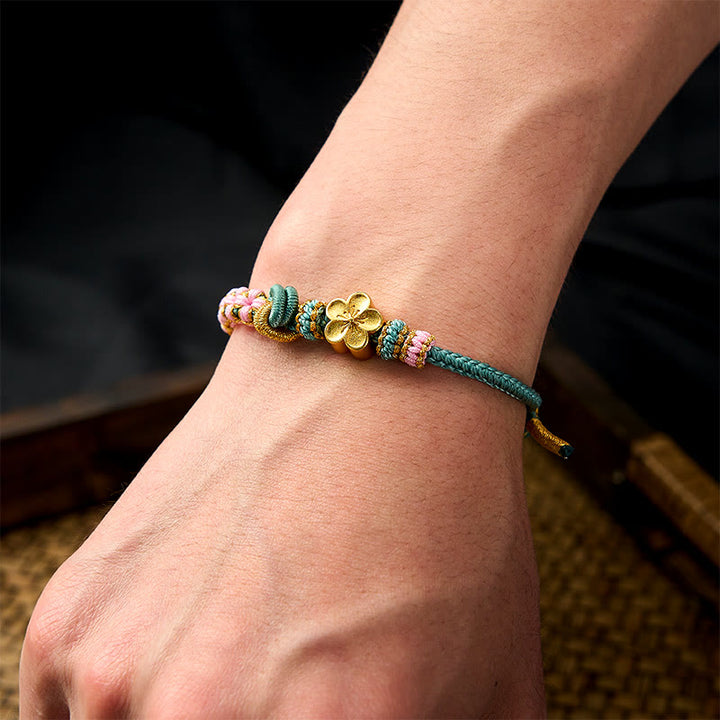 Buddha Stones Pulsera ajustable con nudo de cuerda trenzada - image 17