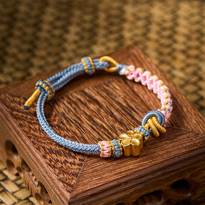 Buddha Stones Pulsera ajustable con nudo de cuerda trenzada - image 35