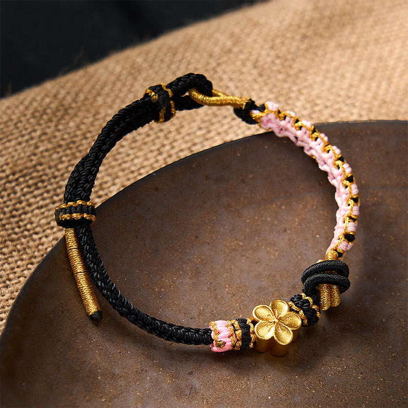 Buddha Stones Pulsera ajustable con nudo de cuerda trenzada - image 8