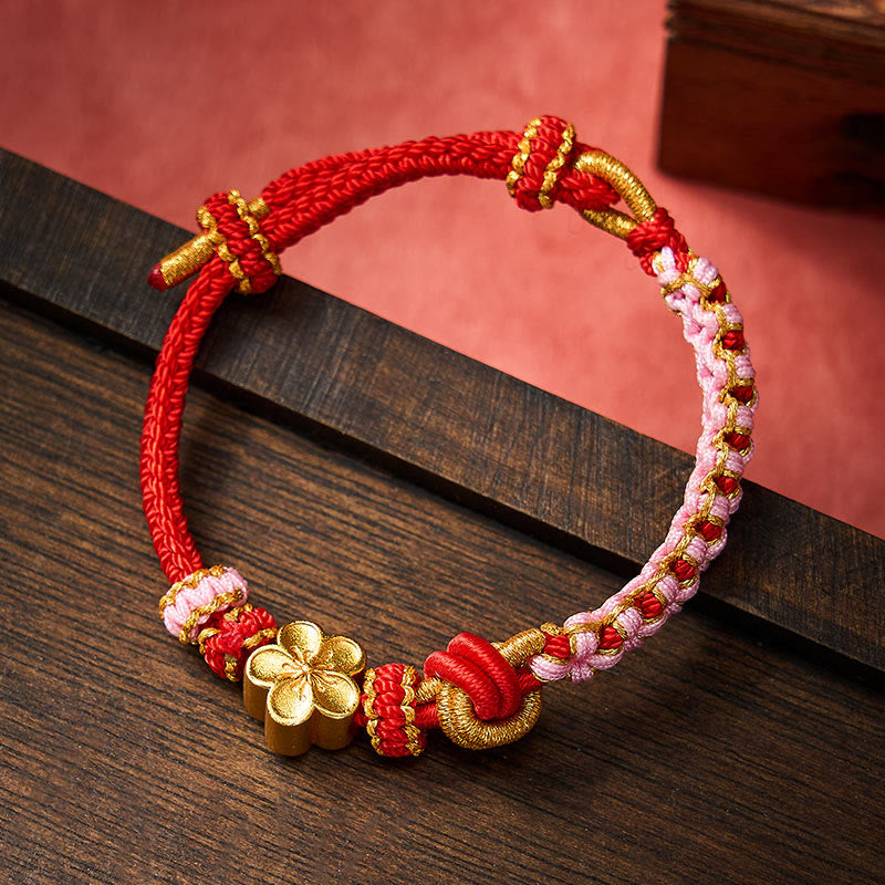 Buddha Stones Pulsera ajustable con nudo de cuerda trenzada - image 1